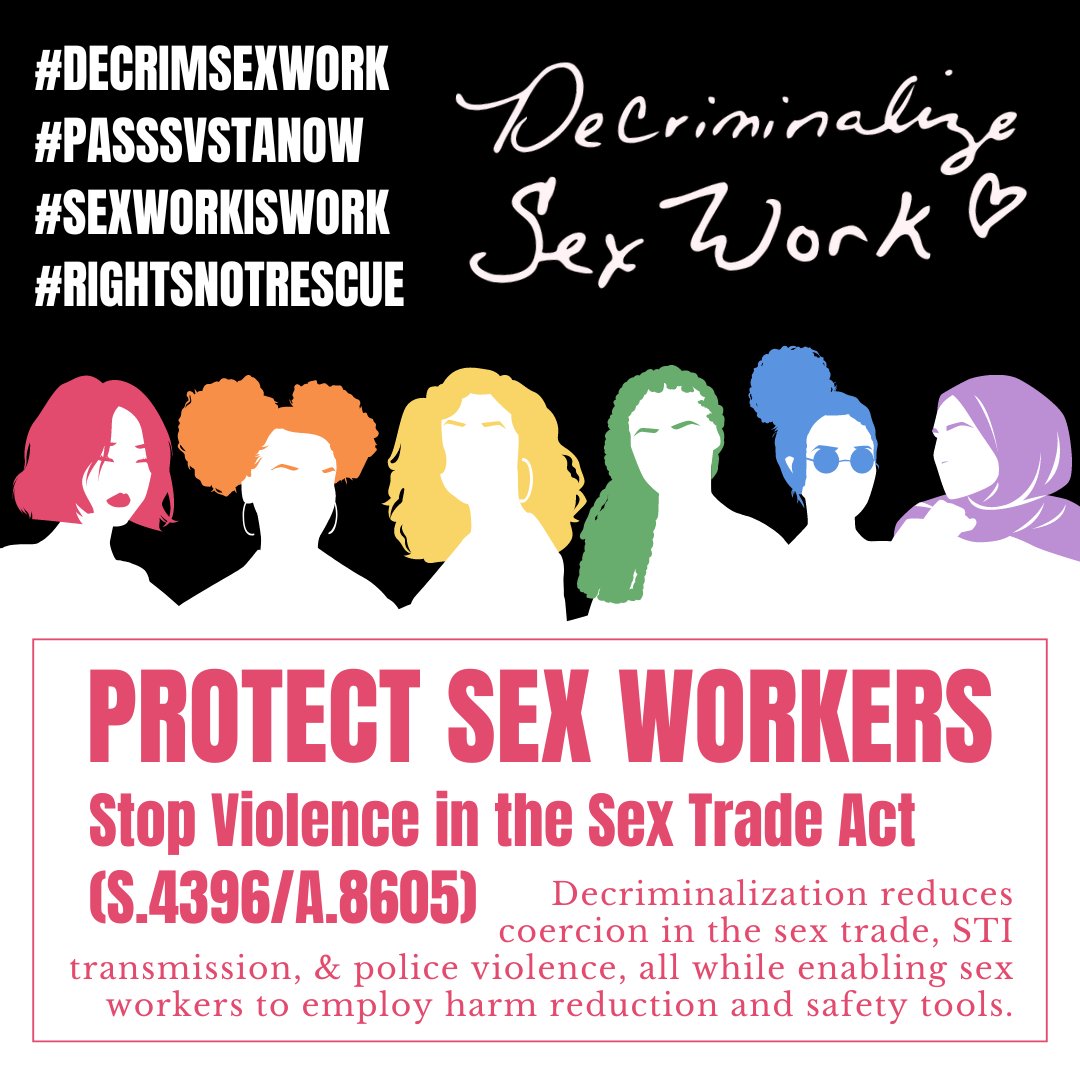 The criminalization of #SexWork disproportionately affects individuals who are already the most marginalized. Support human rights for ALL New Yorkers with #SVSTA. #passSVTAnow #HarmReduction