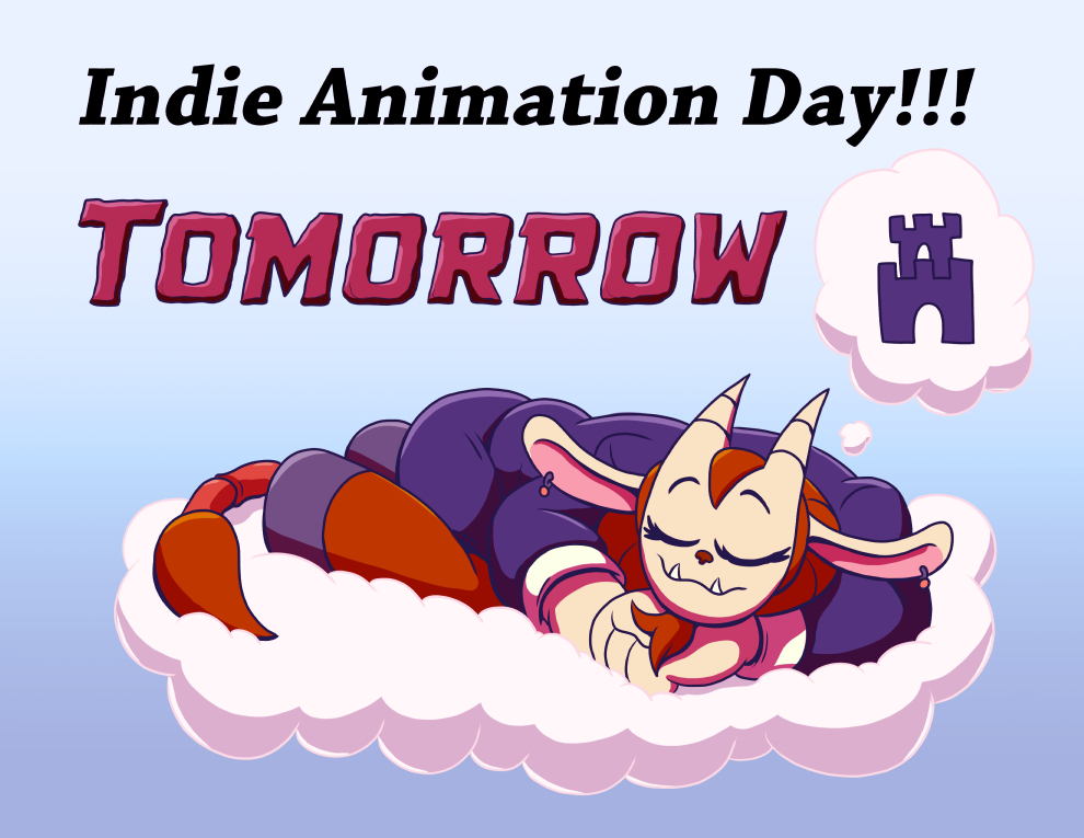 #indieanimationday is TOMORROW! I can't wait to see all the cool updates and new projects that people are working on!