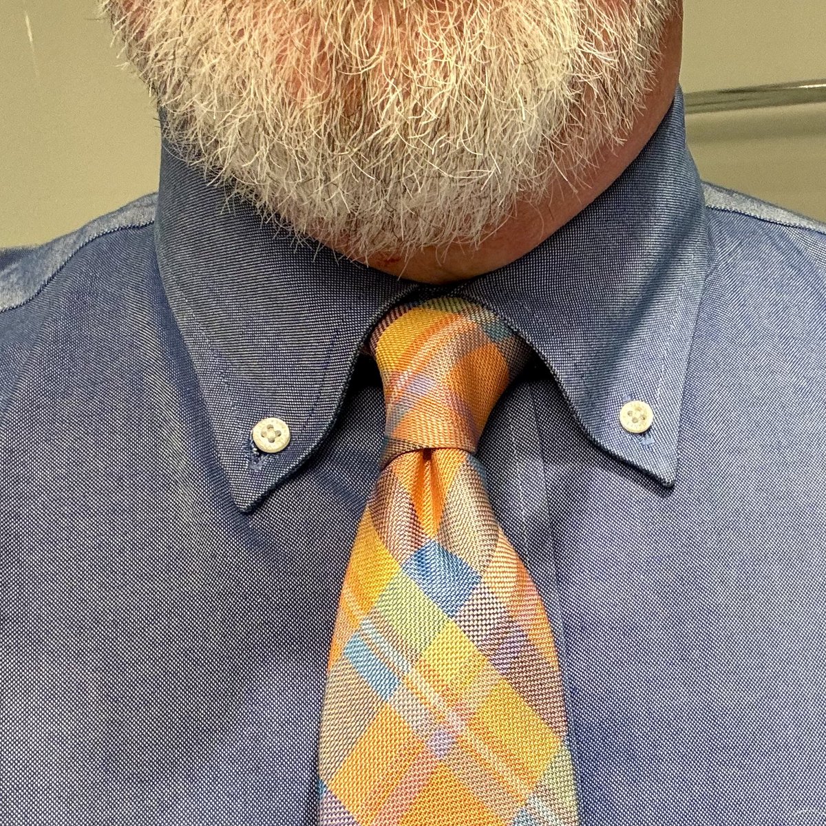 You know it’s gonna be a good day when you achieve a perfect tie dimple.