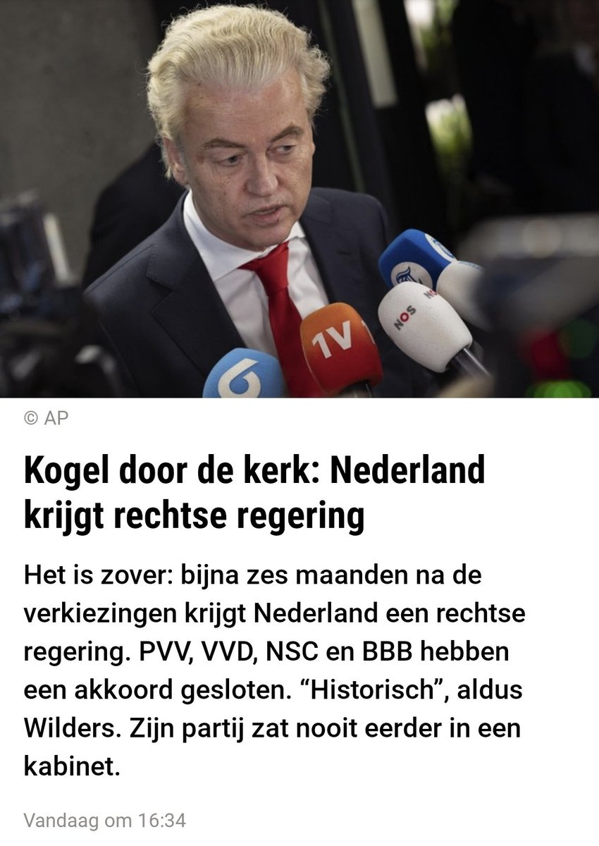 Proficiat @geertwilderspvv ! De Nederlanders krijgen alvast het beleid waarvoor ze gestemd hebben, nu Vlaanderen nog! #hoop #9juni