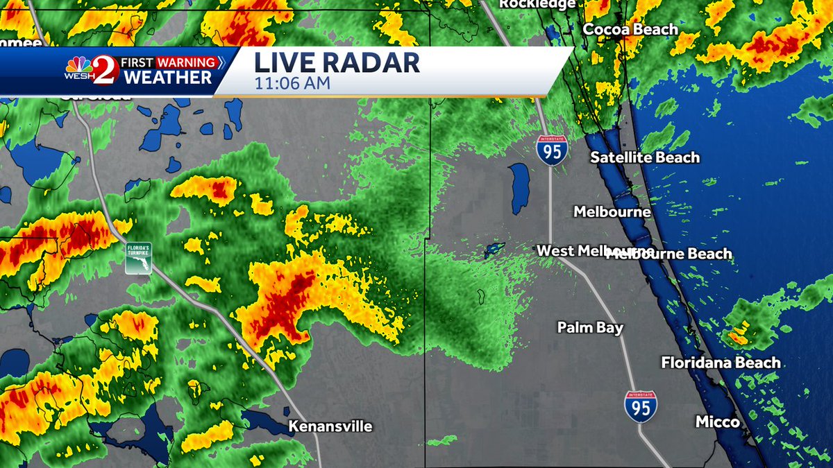 Strong storm impacting Brevard, Osceola.