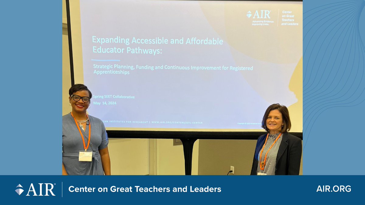 Shoutout to GTL Center’s Shauntice Wheeler and Lisa Lachlan for their presentation at the CCSSO’s Systems to Elevate Excellent Teaching (SEET) Collaborative on Expanding Accessible and Affordable Educator Pathways.