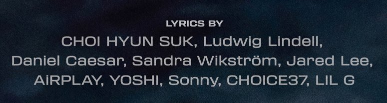 choi hyunsuk on title track lyrics credit ☝🏼 #최현석