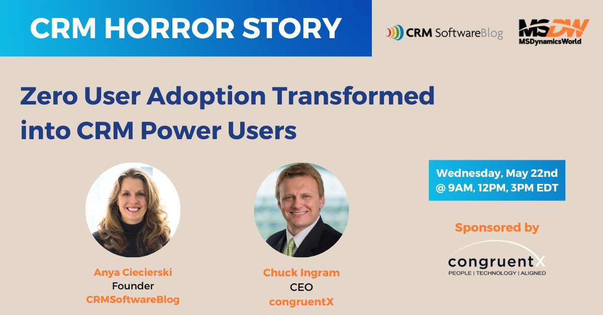 congruent_x's tweet photo. Our focus on #GetCRMRight emphasizes #peoplenotresources, #clientsnotprojects, #outcomesnothours. Join Chuck Ingram as he explains this strategy in detail at the upcoming webinar. 'CRM Horror Story: User Revolt Transformed into a Standing Ovation'https://t.co/GYgscddkfC https://t.co/4rOiMHWaqV