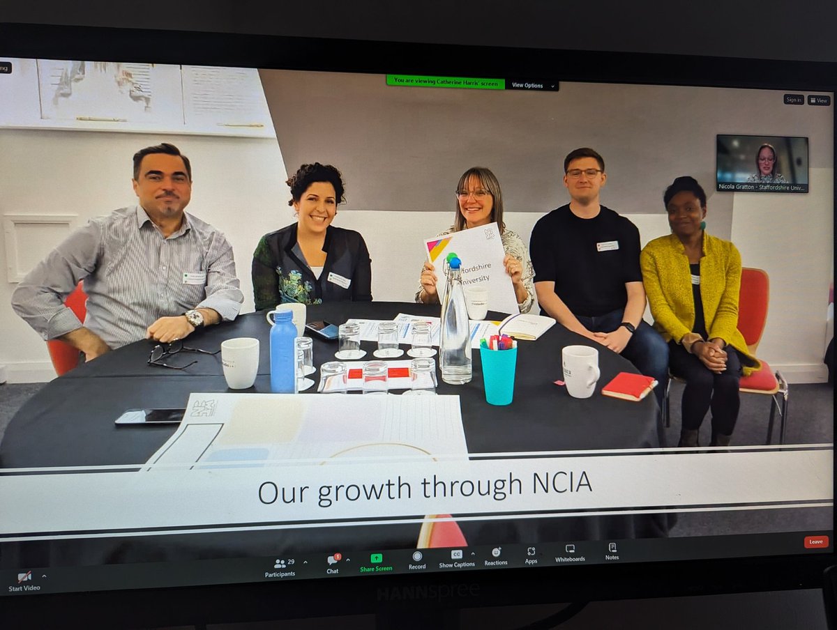 @nicstaffs from @StaffsUni sharing how NCIA has supported her team to grow and develop, and highlighting how networking and collaborating with other HEIs through the action learning process has been instrumental to their learning 👏