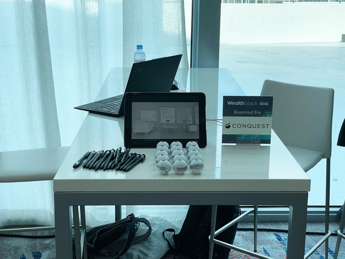 ConquestPlanInc's tweet photo. We’re all set for another day at @Wealth__Edge! Be sure to stop by our table at the LaunchPad Labs to learn more about Conquest.
#WMEDGE #wealthmanagementedge https://t.co/WjpDMTHpju