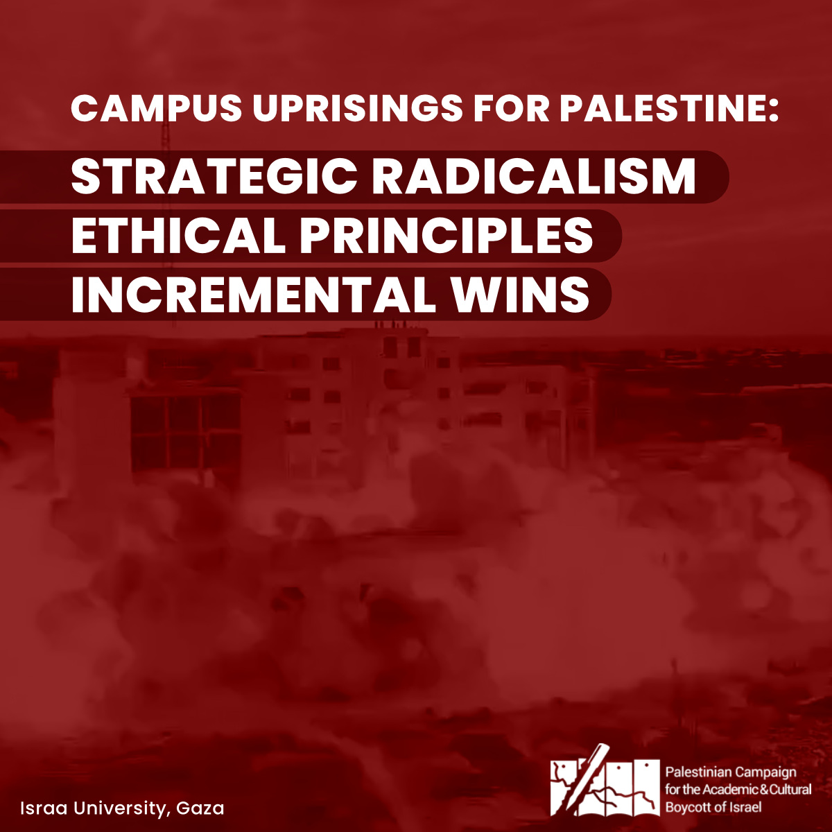 Strategic radicalism calls on the campus mobilizations to employ multiple tactics that take local contexts into account to mutually build on and amplify each other. A strategic and incremental win for one campus is a win for all. Read the full statement: loom.ly/K8wqw4Y