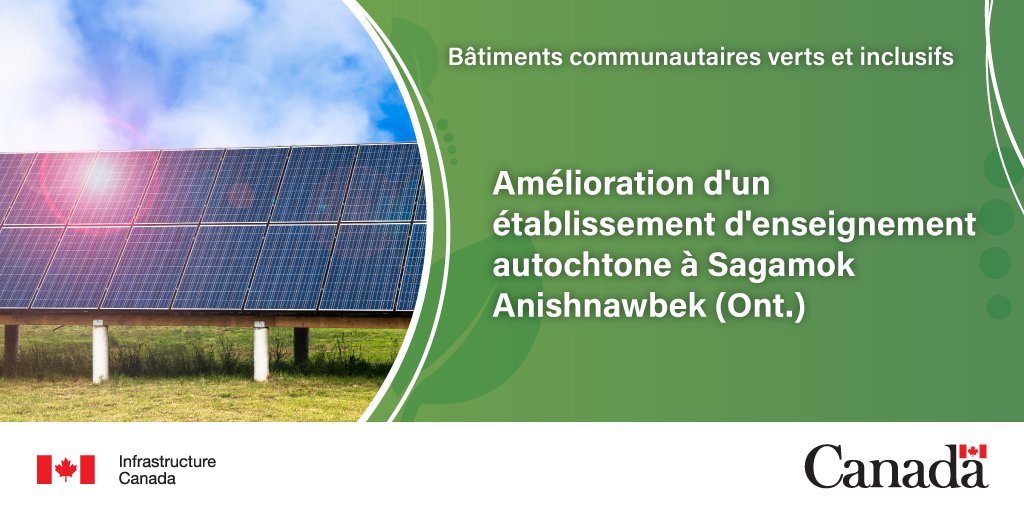L’efficacité énergétique et l’accessibilité de l’école Biidaaban Kinoomaagegamik de Sagamok Anishnawbek #Ontario seront améliorées. Pour en savoir plus : canada.ca/fr/bureau-infr…