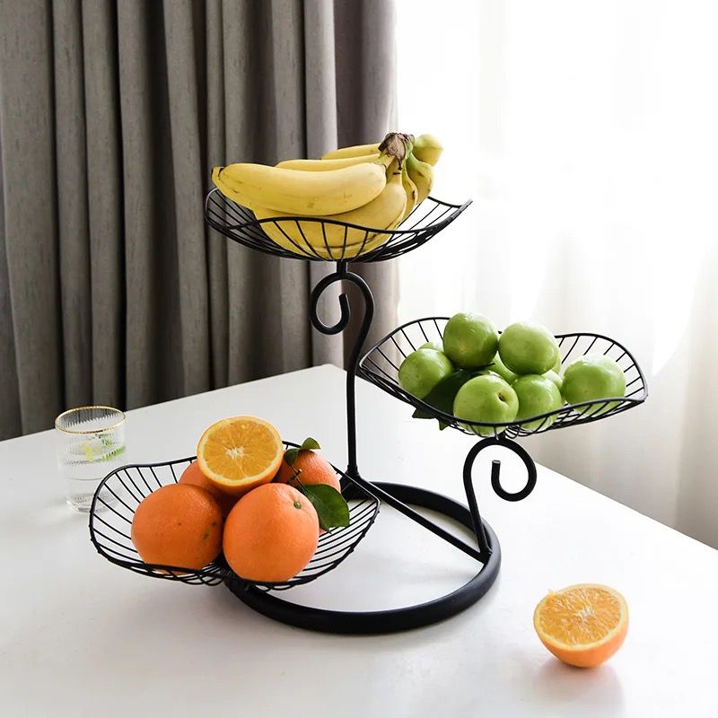 3 Tier Fruit Basket Price : R375 Available in Black and Gold WhatsApp to order: 0683174693 We deliver nationwide.