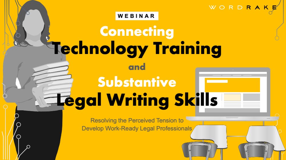 WordRake's tweet photo. Your #LegalWriting students need to be ready to create legal documents in the real world. In this free webinar, @IvyBGrey explains why and how technology training should be a part of your #Curriculum. #Webinar #TechnologyTraining https://t.co/cfOKNAKJxM https://t.co/3HIKL9TDoX