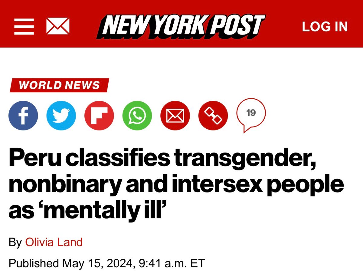BREAKING: Peru classifies trans and nonbinary people as “mentally ill”