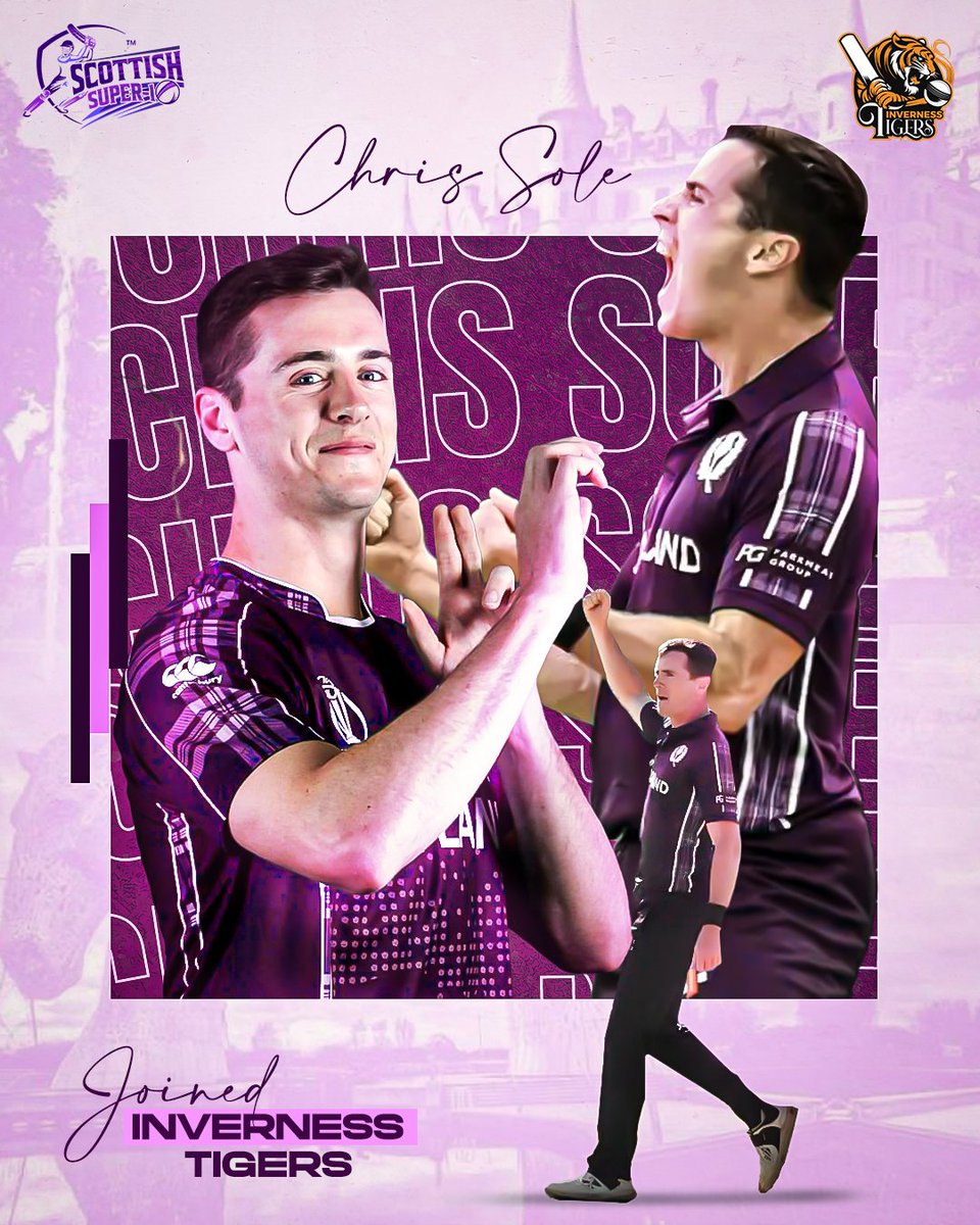 Inverness Tiger adds firepower with Scotland's cricket sensation, Chris Sole, in the Scottish Super T10 tournament! 🏏🔥 

#ScottishSuperT10  #Superstars #Super10 #Aberdeen #T10 #CricketShortestFormat #ScottishSuper10 #CricketScotland #CricketLovers #Cricket #T10CricketLeague
