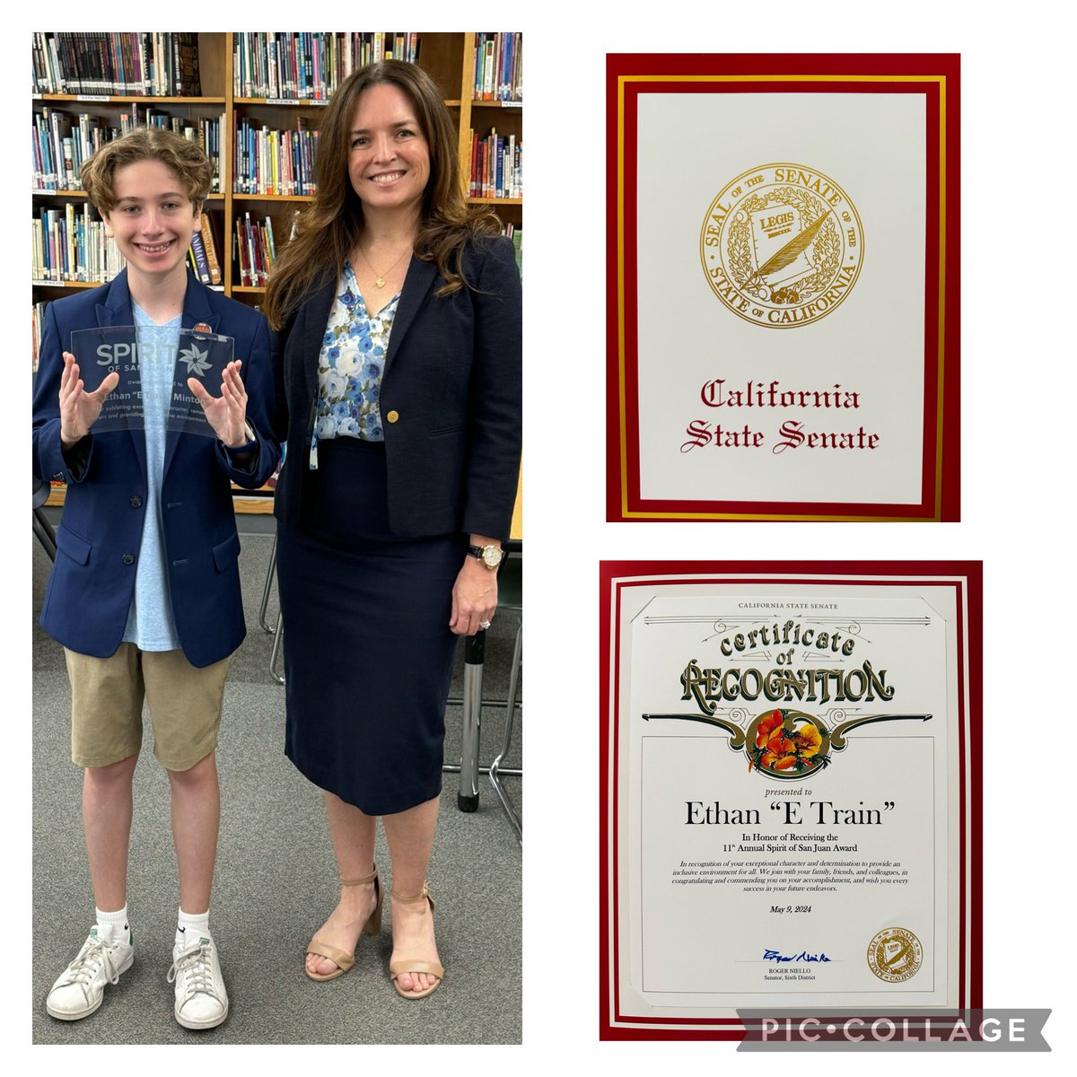 I was honored to meet and talk with @SanJuanUnified superintendent @M_Bassanelli Melissa Bassanelli yesterday, as well as receive two prestigious awards! Thank you so much Senator @SenRogerNiello & San Juan Unified SD for recognizing & supporting my literary advocacy journey! I