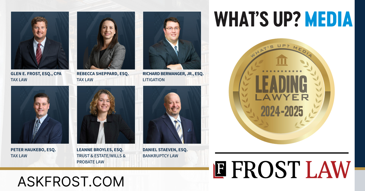 IRSTaxIssues's tweet image. We are excited to announce that #FrostLaw attorneys have been named Leading Lawyers in 2024! Congratulations to all – we could not be more proud of all the work you put in and everything you have achieved. Thanks to all who voted!

Read the full magazine: bit.ly/4bAV4tC