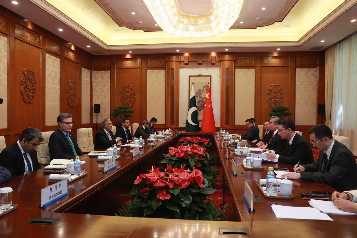 Deputy Prime Minister and Foreign Minister Senator Muhammad Ishaq Dar @MIshaqDar50 co-chaired the fifth round of the Pakistan-China Strategic Dialogue with Foreign Minister Wang Yi. Emphasizing strategic trust and collaboration, the two sides discussed advancing shared goals for