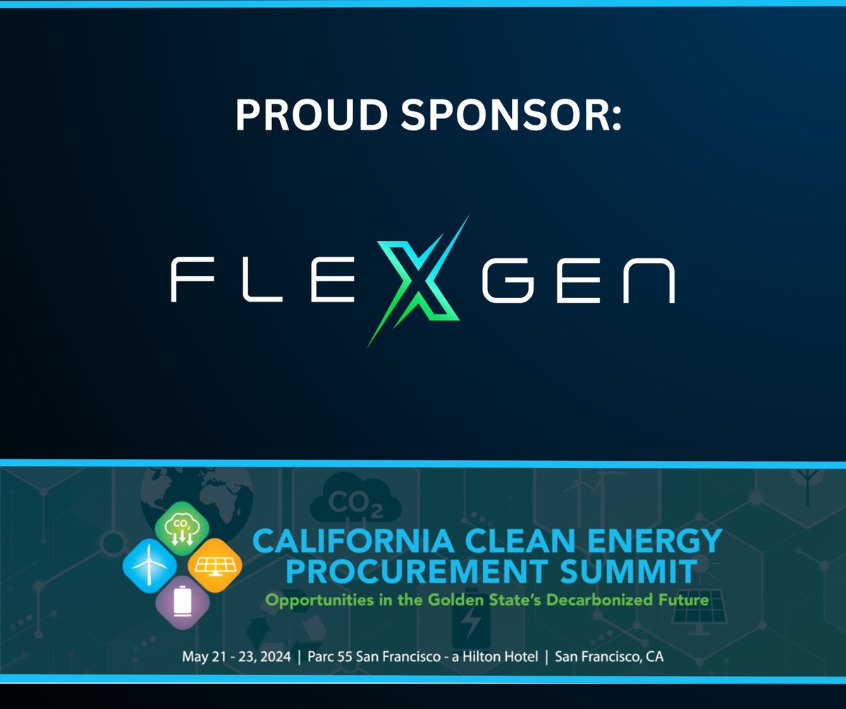 We're looking forward to networking at the upcoming CA Clean Energy Procurement Summit in San Francisco! This summit will be a vital platform for sharing clean energy development, procurement, and policy in the state.

To find out more click here: ow.ly/f0vV50RGzxX