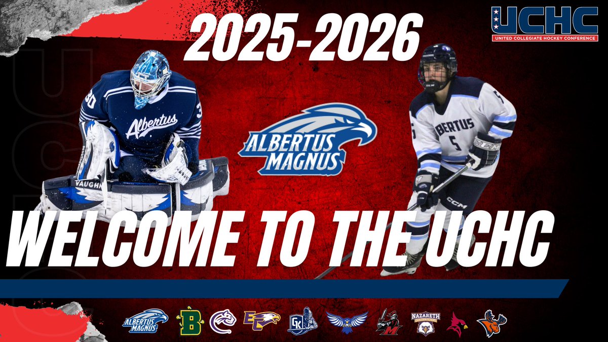 Albertus Magnus College Men’s and Women’s Hockey Programs to Join UCHC in 2025-26 theuchc.com/news/2024/5/15… #UCHCStrong #WhyD3 #d3hky