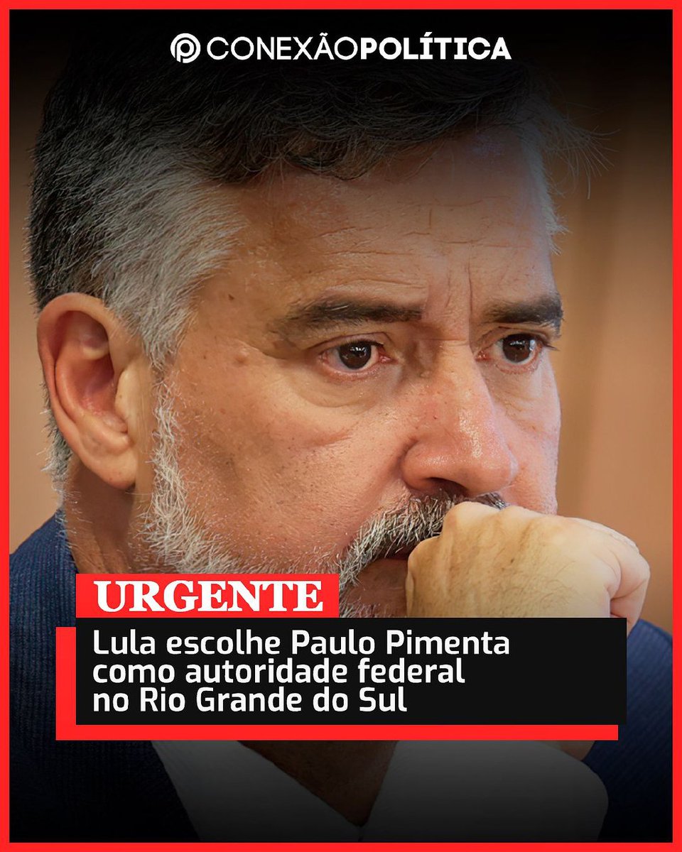 😑💢 Lula definiu que o ministro da Secretaria de Comunicação Social (Secom), Paulo Pimenta, irá acumular o cargo de autoridade federal para o Rio Grande do Sul. O nome do petista deve ser oficializado nesta quarta-feira (15), durante visita ao Estado gaúcho.Pimenta atuará na