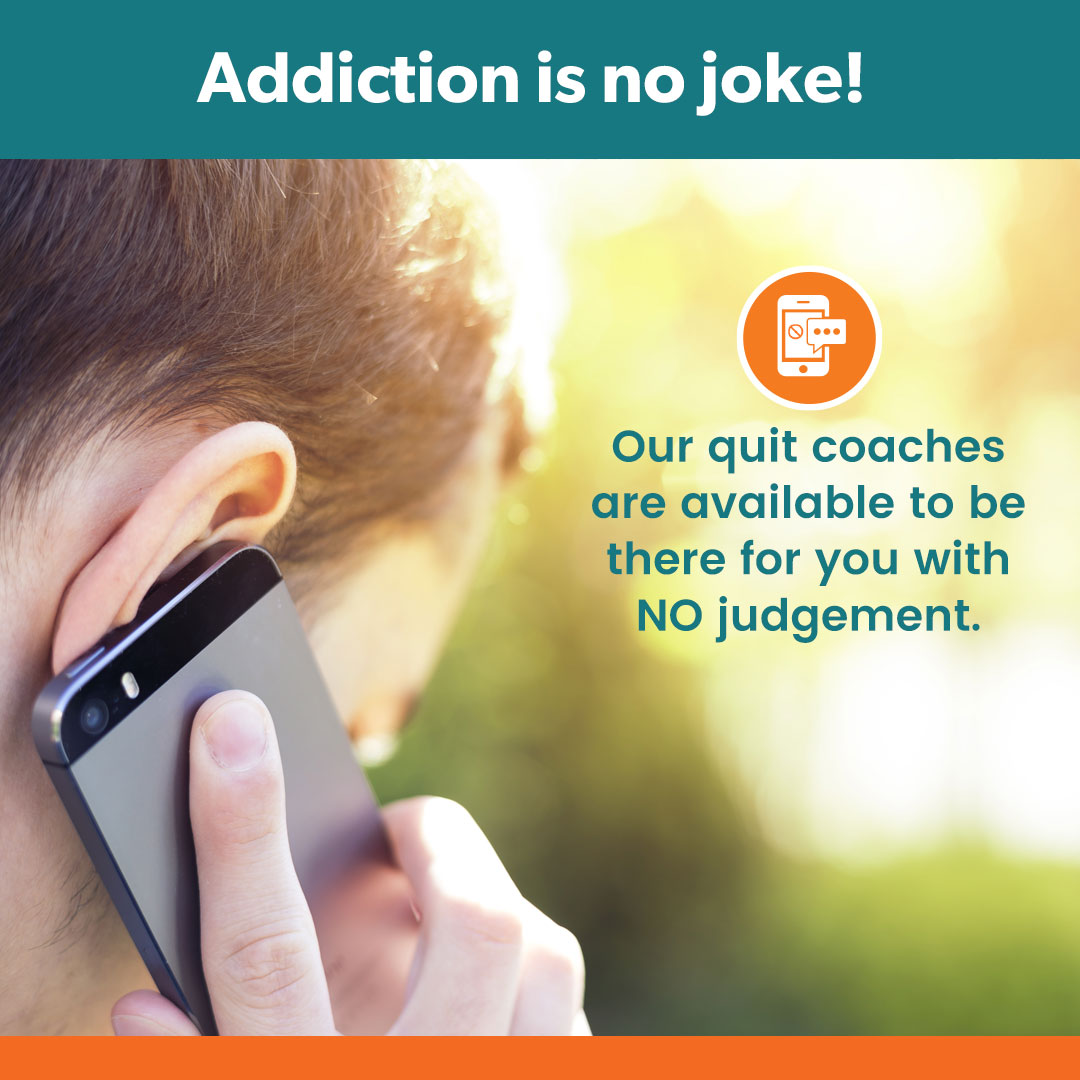 SDQuitLine's tweet image. Addiction is no joke! Reaching out for help is absolutely nothing to be ashamed of. Our quit coaches are available to be there for you with NO judgement. In fact, they&apos;ve been in your shoes before and know what you&apos;re going through. 

#quittobacco #sdquitline #quitcoach