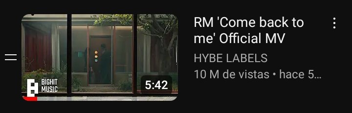 — ✧ MISIÓN CUMPLIDA 🏁🏁🏁 El MV oficial de 'Come Back To Me' by #RM ha superado los 10M de visualizaciones en YouTube 🔴 🙌 CONGRATULATIONS NAMJOON COME BACK TO ME 10 MILLIONS #ComeBackToMeOnYoutube