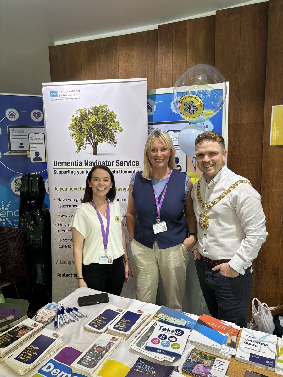 Thanks for all the support shown today at our Dementia Awareness Event. Great advice and support by all services involved for staff, patients and carers. We had lovely music by our Artscare team and a visit from the Mayor of Belfast showing his support for the event. #DAW24