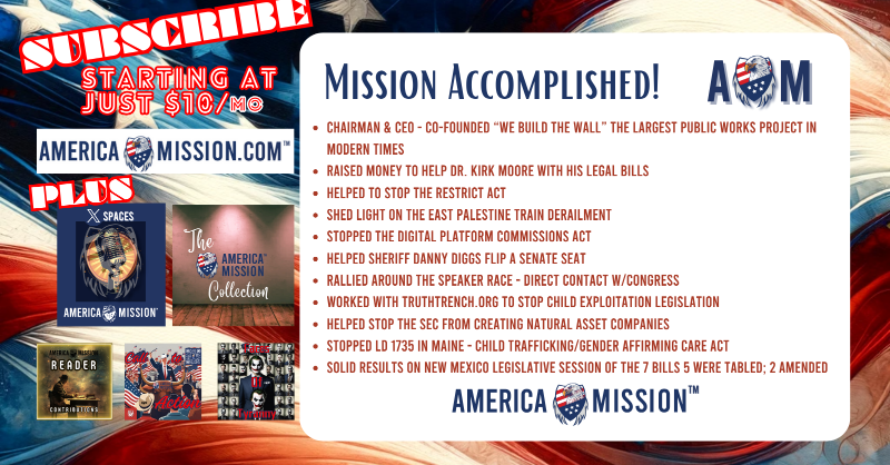 AmericaMission_'s tweet photo. America Mission™ is a new community built on top of X whose Members are taking action to rescue America from the woke. Join to get FULL access to all of our platform including education, research, articles and the platform powering it. Join us and #MakeAmericaYourMission, TODAY.