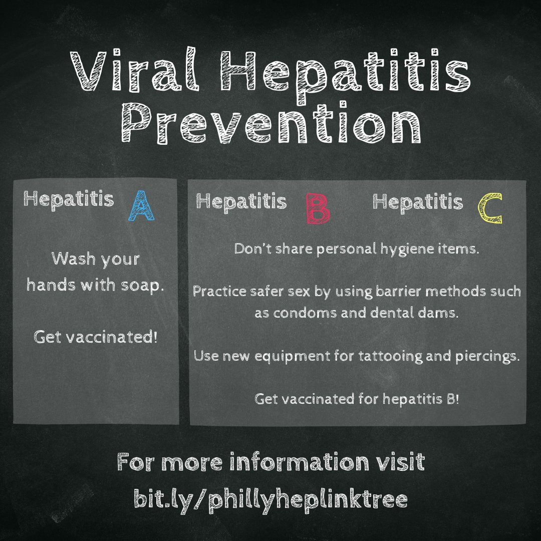 May is Hepatitis Awareness Month! Click to learn the ABC’s of viral hepatitis. For more information on viral hepatitis visit bit.ly/phillyheplinkt…
