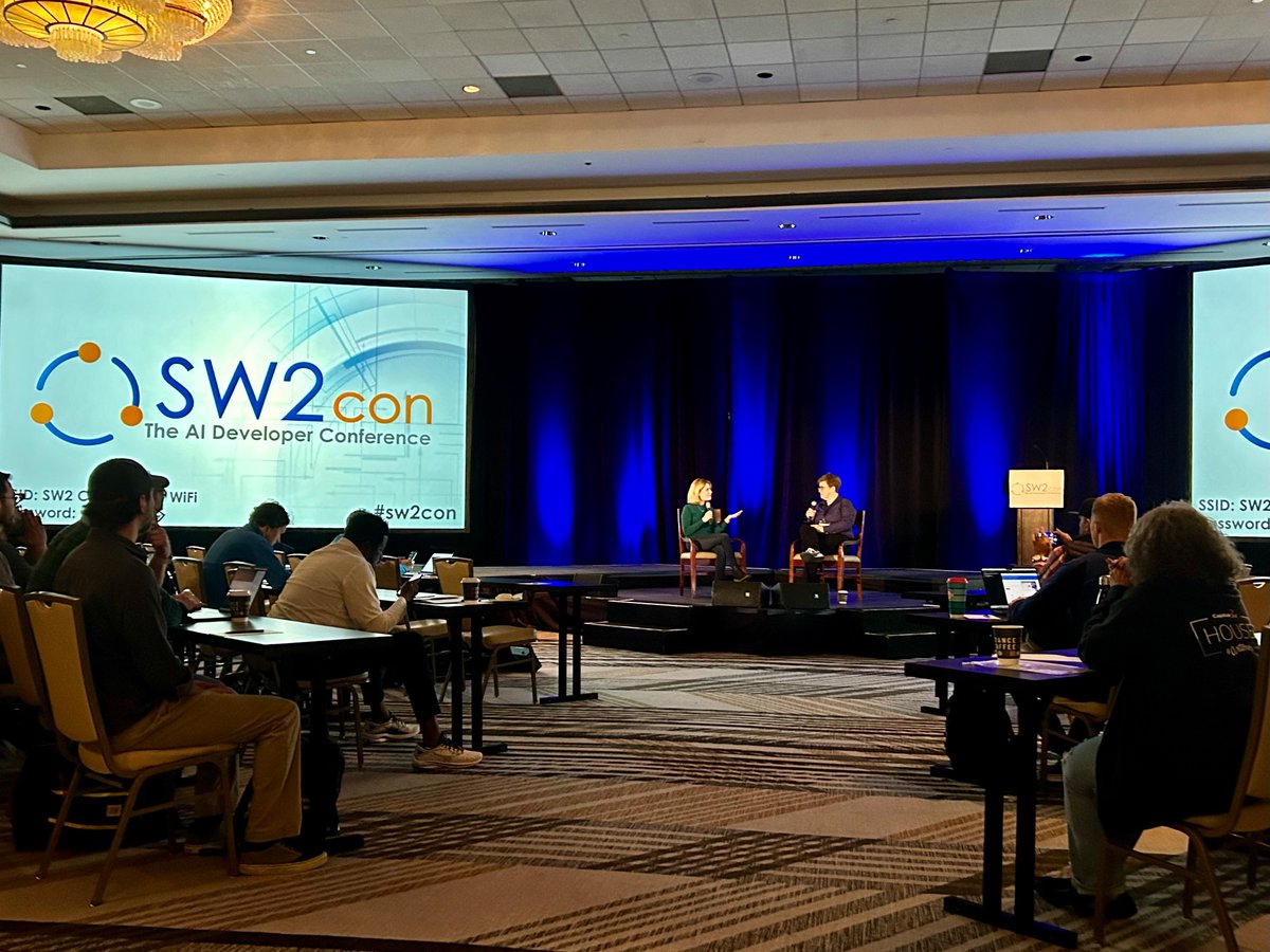 Amber Rowland (@amber_rowland) on Twitter photo The New Stack’s Heather Joslyn (<a href="/ha_joslyn/">Heather Joslyn🇺🇦</a>) interviews Google’s Paige Bailey (<a href="/DynamicWebPaige/">👩💻 Paige Bailey</a>) on the main stage at #sw2con The New Stack’s Heather Joslyn (<a href="/ha_joslyn/">Heather Joslyn🇺🇦</a>) interviews Google’s Paige Bailey (<a href="/DynamicWebPaige/">👩💻 Paige Bailey</a>) on the main stage at #sw2con