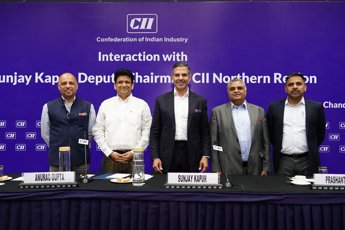 CII Members from Chandigarh, Punjab, and Himachal Pradesh had an engaging session today with Mr @sunjaykapur, Deputy Chairman of @cii4nr at CII NR Headquarters in Chandigarh. #CII4NR (1/2) @FollowCII @CIIEvents