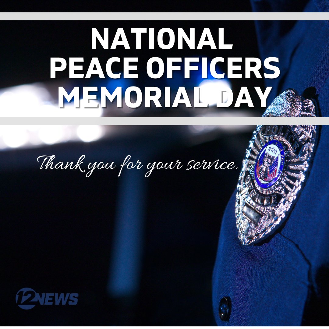 In observance of National Peace Officers Memorial Day, we remember those who have given their lives in the line of duty. 🇺🇸 kwch.com/2024/05/15/liv…