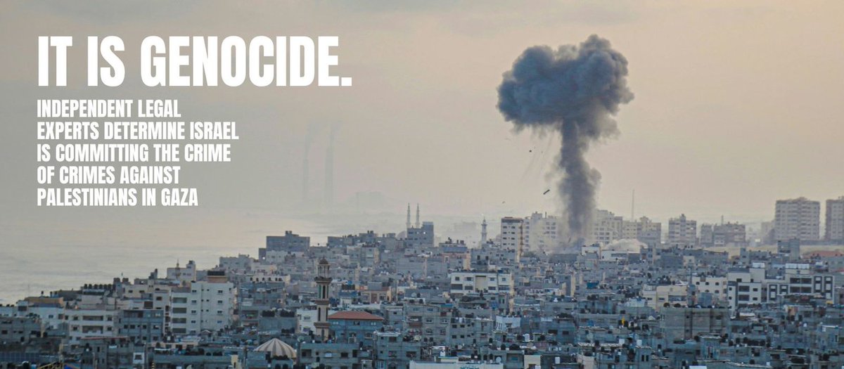 Breaking: New 100-page report by <a href="/unitedforrights/">University Network for Human Rights</a> &amp; human rights centers at Yale, Cornell, University of Pretoria &amp; Boston University finds that Israel is committing genocide against Palestinians in Gaza &amp; calls on govts to avoid complicity &amp; act to bring end to this grave crime.