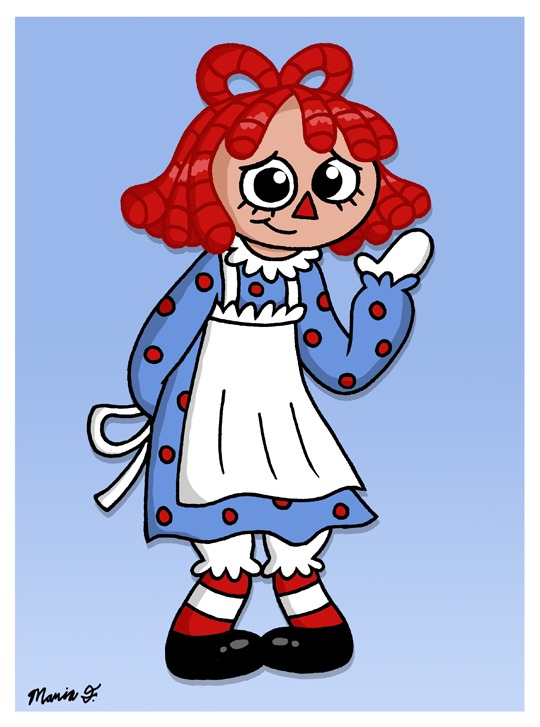 Marylikesstuff's tweet image. This week's doll is classic rag dolly, #RaggedyAnn. 🧶