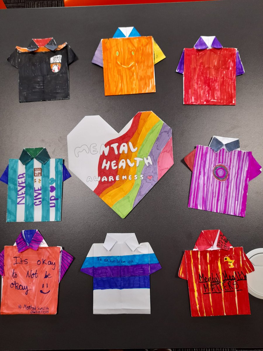 This week marks #MentalHealthAwarenessWeek 🧡

Students at @DeltaHTHA, on our #PLInspires secondary school programme, have been crafting colourful mini football shirts with positive messages as well as participating in a walk, aligning with this year's theme of movement. 🚶‍♂️