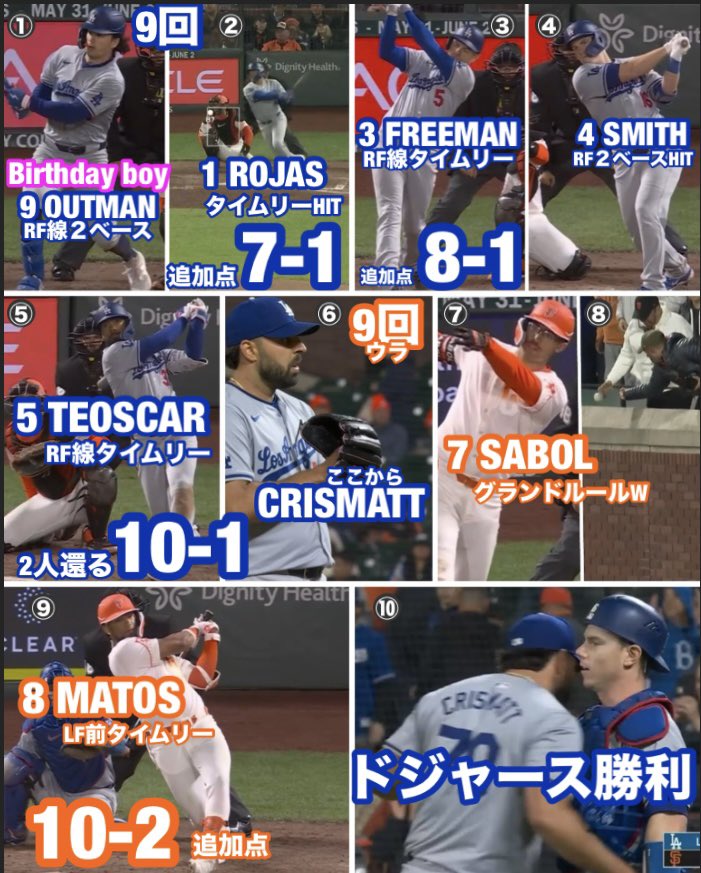 ドジャース10-2ジャイアンツ【2戦2024/5/15日本時間】 #ShoheiOhtani #JamesOutman #GavinStone