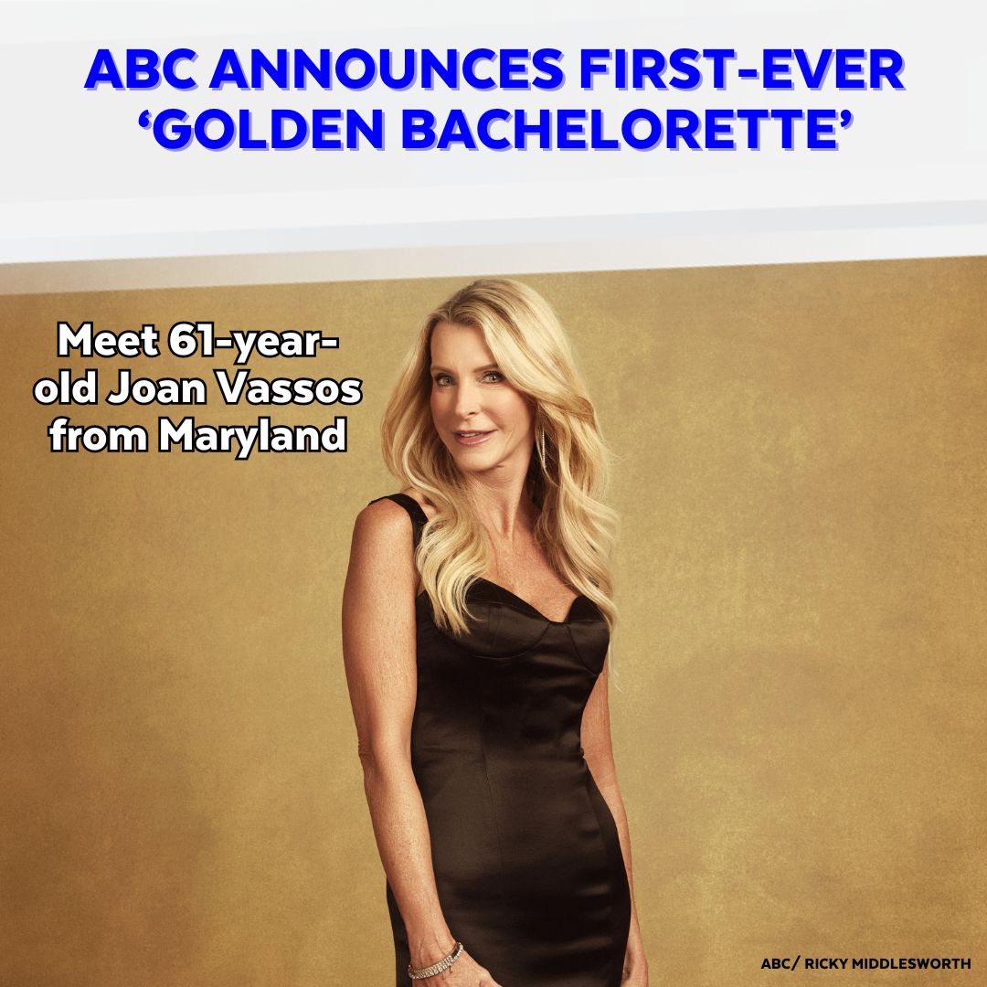 ABC has announced their first-ever ‘Golden Bachelorette.’ It will be 61-year-old Joan Vassos from Rockland, Maryland.

▶️ hollywoodreporter.com/tv/tv-news/gol…

#goldenbachelor #goldenbachelorette #joanvassos #realitytv #realityshow #dating #love #datingshow #ABC