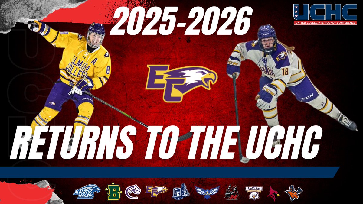Elmira College Men’s and Women’s Hockey Programs Set to Make UCHC Return in 2025-26 theuchc.com/news/2024/5/15… #UCHCStrong #WhyD3 #d3hky