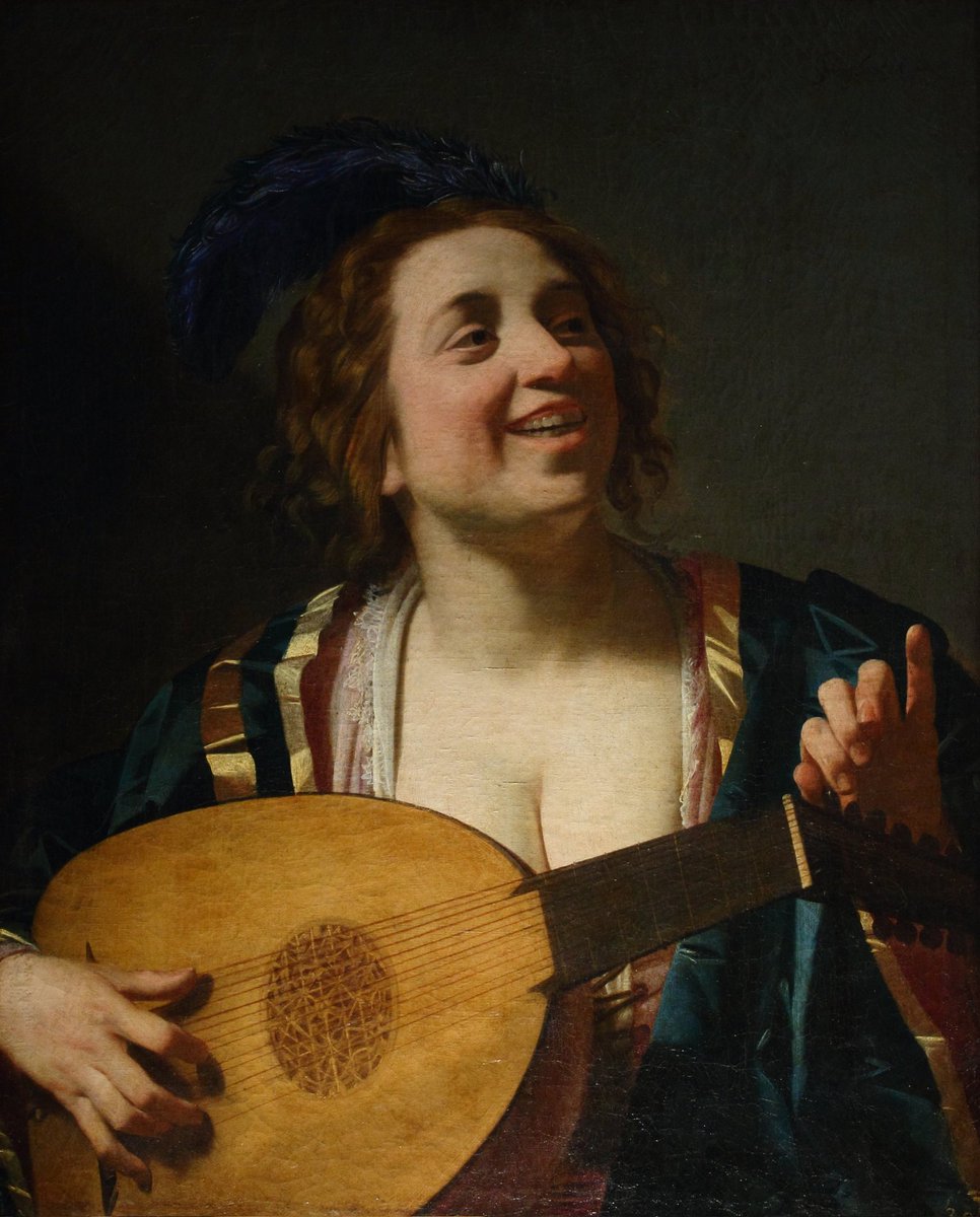 Femme Acoordant Son Luth Gerard van Honthorst, 1626