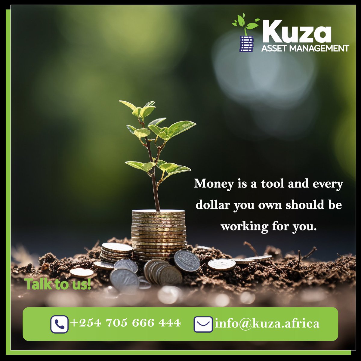 Unlock the potential of your dollars! Invest with us today and start building your financial future.

#investwithus #kuzaassetmanagement