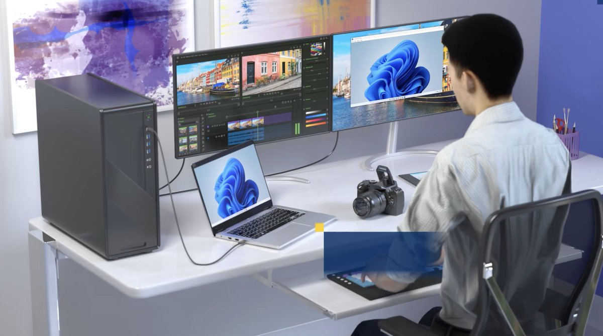 Intel, az önce yeni bir teknoloji duyurdu. Thunderbolt Share adını verdiği bu teknoloji sayesinde Thunderbolt kablo ile iki bilgisayarı birbirine bağlayarak tek bir cihaz gibi kullanabileceğiz.