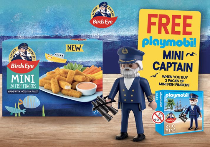 I absolutely love @Playmobil #Playmobil 🥰 I also love @BirdsEyeUK #FishFingers 😍 So when this promotion started you can’t even imagine how excited I was! The fantastic looking #CaptainBirdsEye Playmobil figure is on its way to me. I’ll post some pics when he arrives 👍🏻