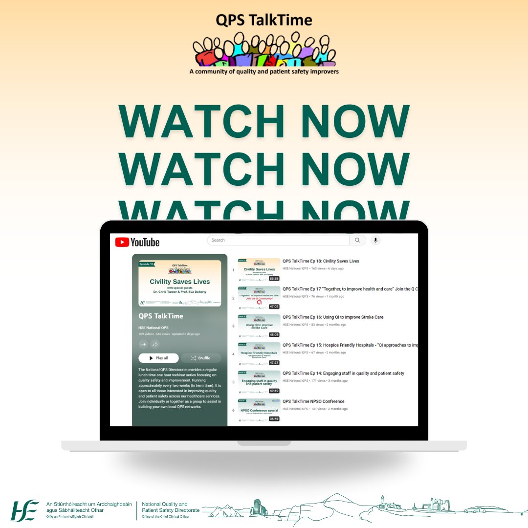 Missed any QPS TalkTime lately? Our playlist on the @NationalQPS YouTube channel is packed full of quality improvement webinars from sepsis in infants and children to civility in the work place📽️ Watch back at this link bit.ly/QPSTalkTime-Yo…