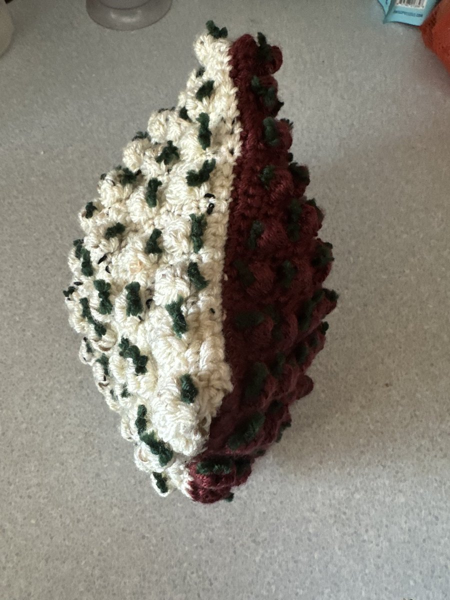 A ‘berry’ nice tea cozy my granddaughter crocheted for me for my bday!!