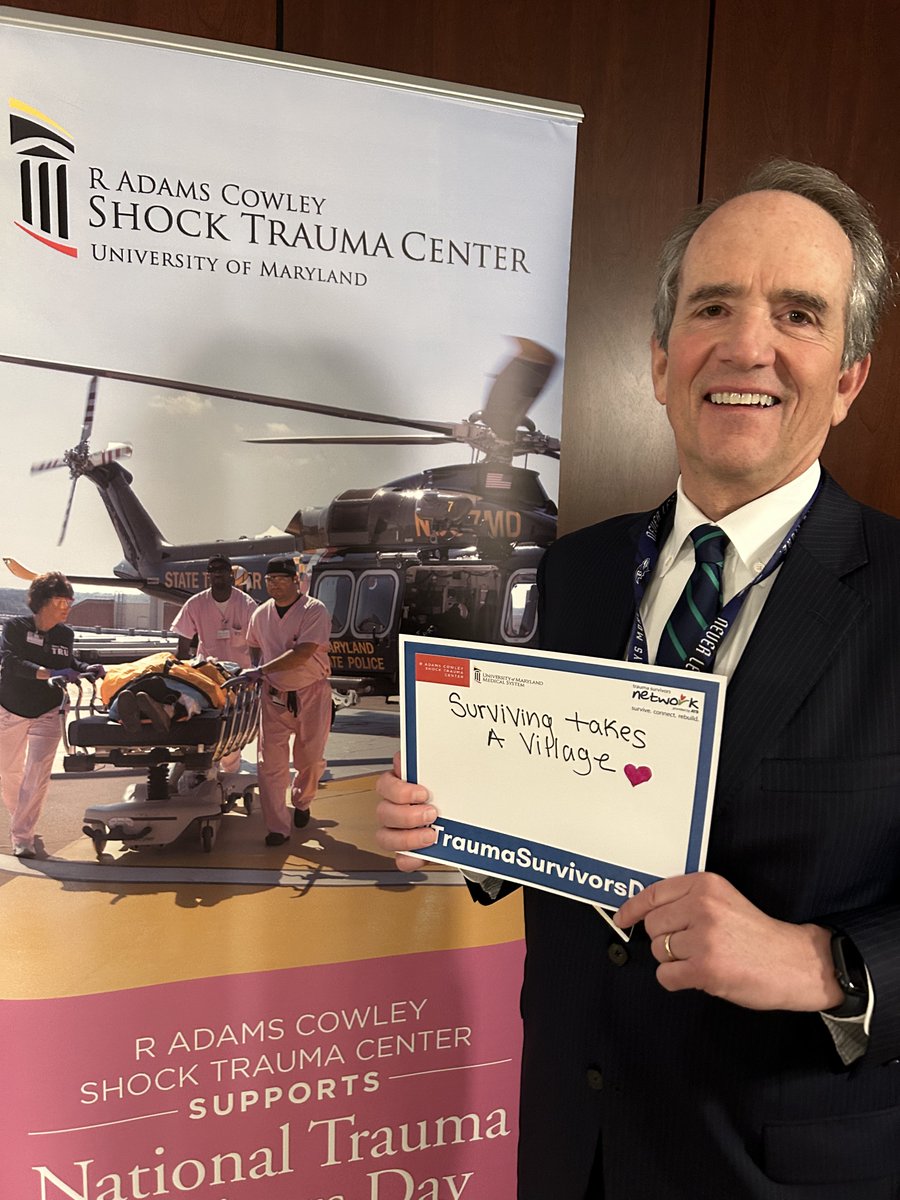 Today, May 15th, is National Trauma Survivors Day and our Shock Trauma team along with all of @UMMC is proud to honor all trauma survivors and their path to recovery.