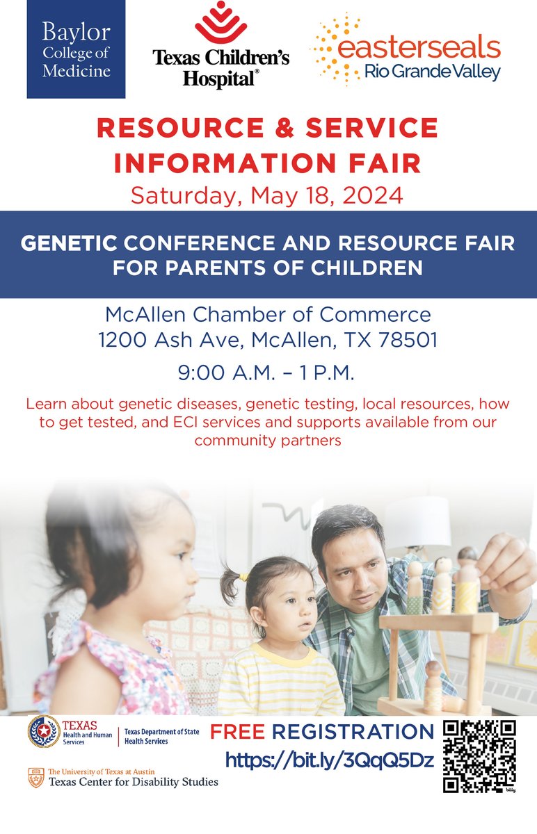 Join us at the Genetic Conference and Resource Fair on Saturday, May 18th, 2024! This event is a fantastic opportunity to learn and engage with experts in the field of genetics. For more details and to register, visit the event page: bit.ly/3QqQ5Dz