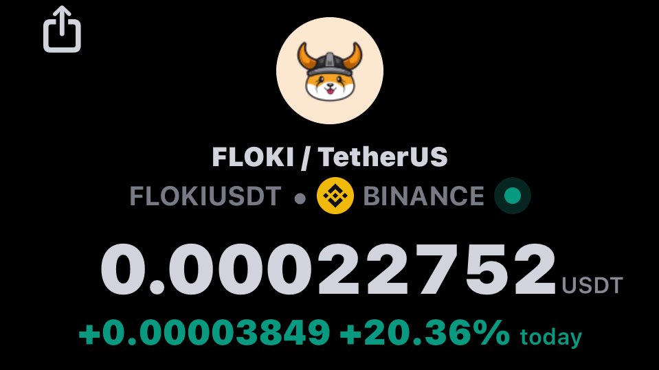 Tell the bears, The CryptoBull77 sends his regards 

🤝

$FLOKI