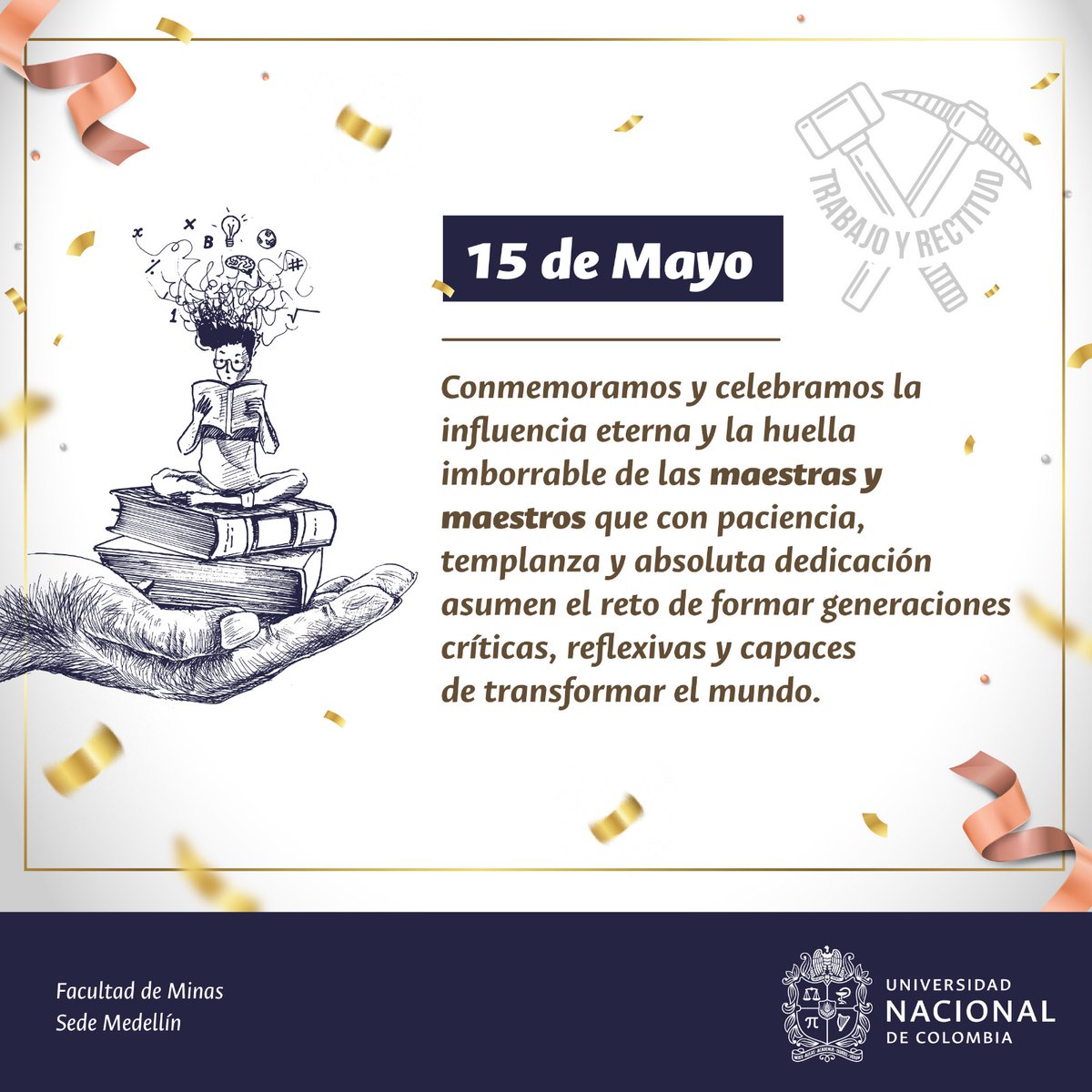 #SomosMinas I 🤩🥳🤓 #Hoy conmemoramos y celebramos a todas las maestras y maestros que asumen el reto de formar de manera integra las generaciones del futuro.