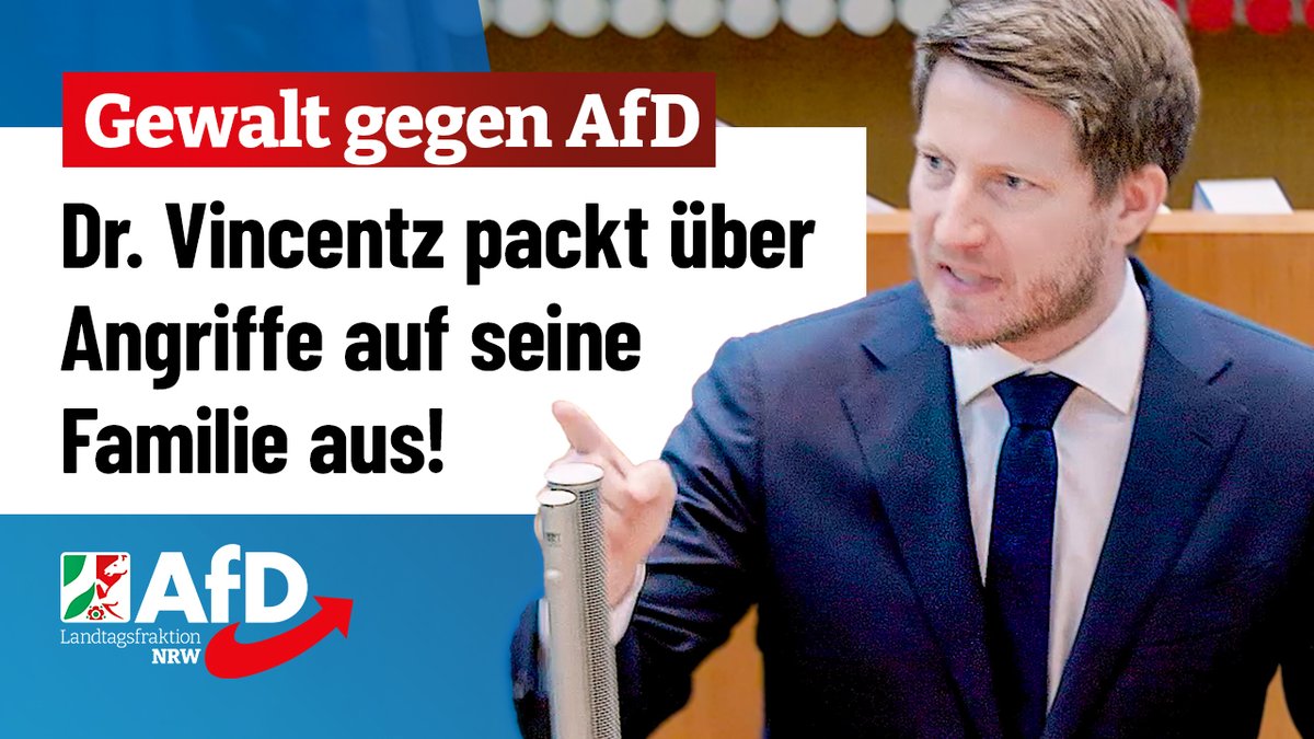 Das ist die Gewalt, die sie gegen die #AfD schüren: @Vincentz_AfD berichtet offen wie nie zuvor über die Gewalt gegen ihn – und gegen seine Familie. 🎬 youtu.be/SChFG8Lc68M #LtNRW