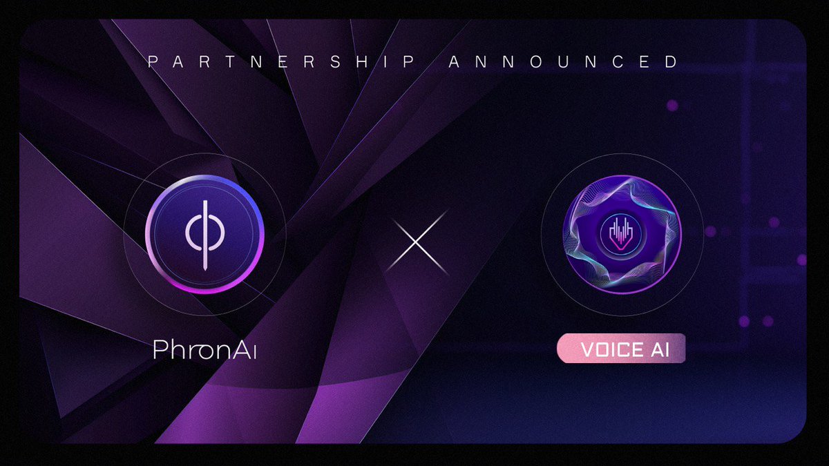 VoiceAIERC's tweet photo. Voice AI is thrilled to announce its partnership with @Phron_ai.   
   
@Phron_ai is a cutting-edge blockchain that combines EVM compatibility with Proof-of-Stake and uses AI to improve consensus. Their unique protocol uses machine learning for a more secure and efficient network https://t.co/XJ3aHKWiUT