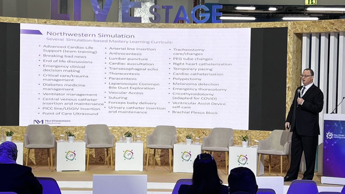 Jeffrey H. Barsuk, MD, MS, Executive Medical Director, Northwestern Simulation, talks at the Abu Dhabi Global Healthcare Week summit about how simulation-based mastery learning improves patient outcomes and reduces healthcare costs. @ADGHWTweets @numsdoc