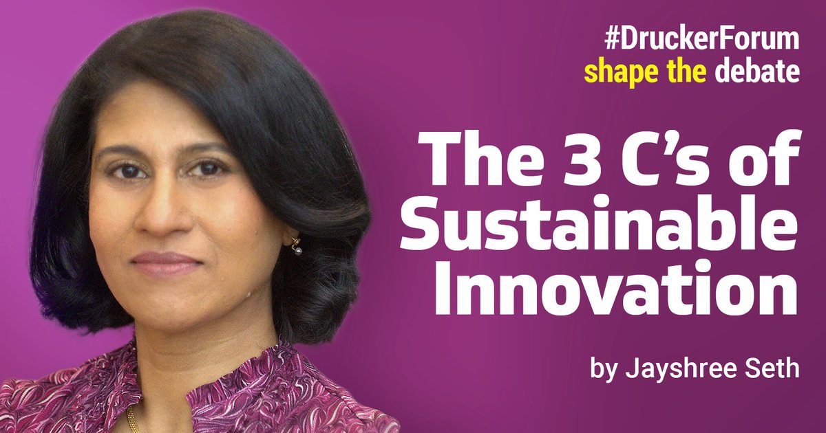 Don't miss our latest blog entry: 'The 3 C’s of Sustainable Innovation' by @jseth2. Discover how the essence of real innovation can be defined by three pivotal elements: constraints, context, and commitment. Article 👇🏻 druckerforum.org/blog/the-3-cs-… #nextmanagement #druckerforum